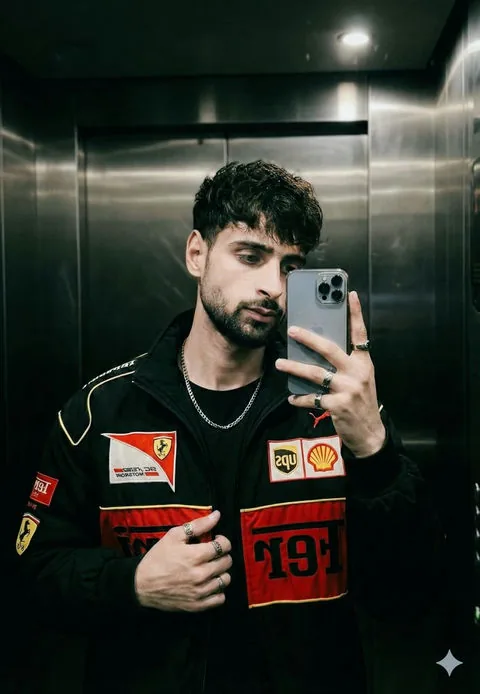 Kai in a racing jacket